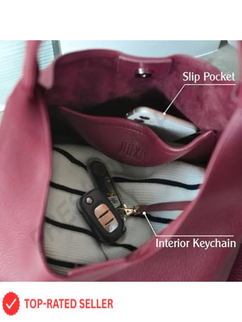 Slouchy Hobo Tote Vegan Leather Shoulder Handbag Women's Purse